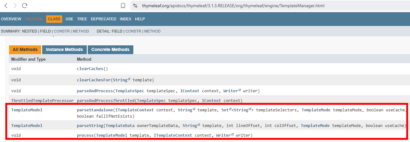 TemplateManager routines
